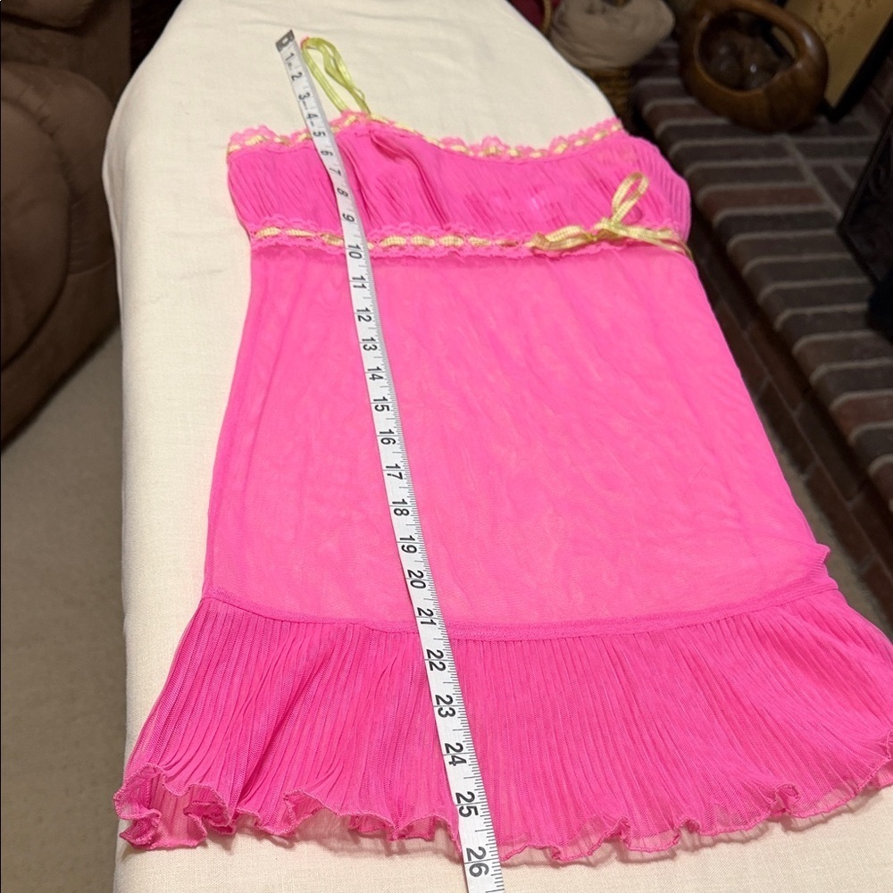 Victoria's Secret Y2K Pink Baby Doll Sheer Slip Dress Fairy Nightie - Picture 13 of 13